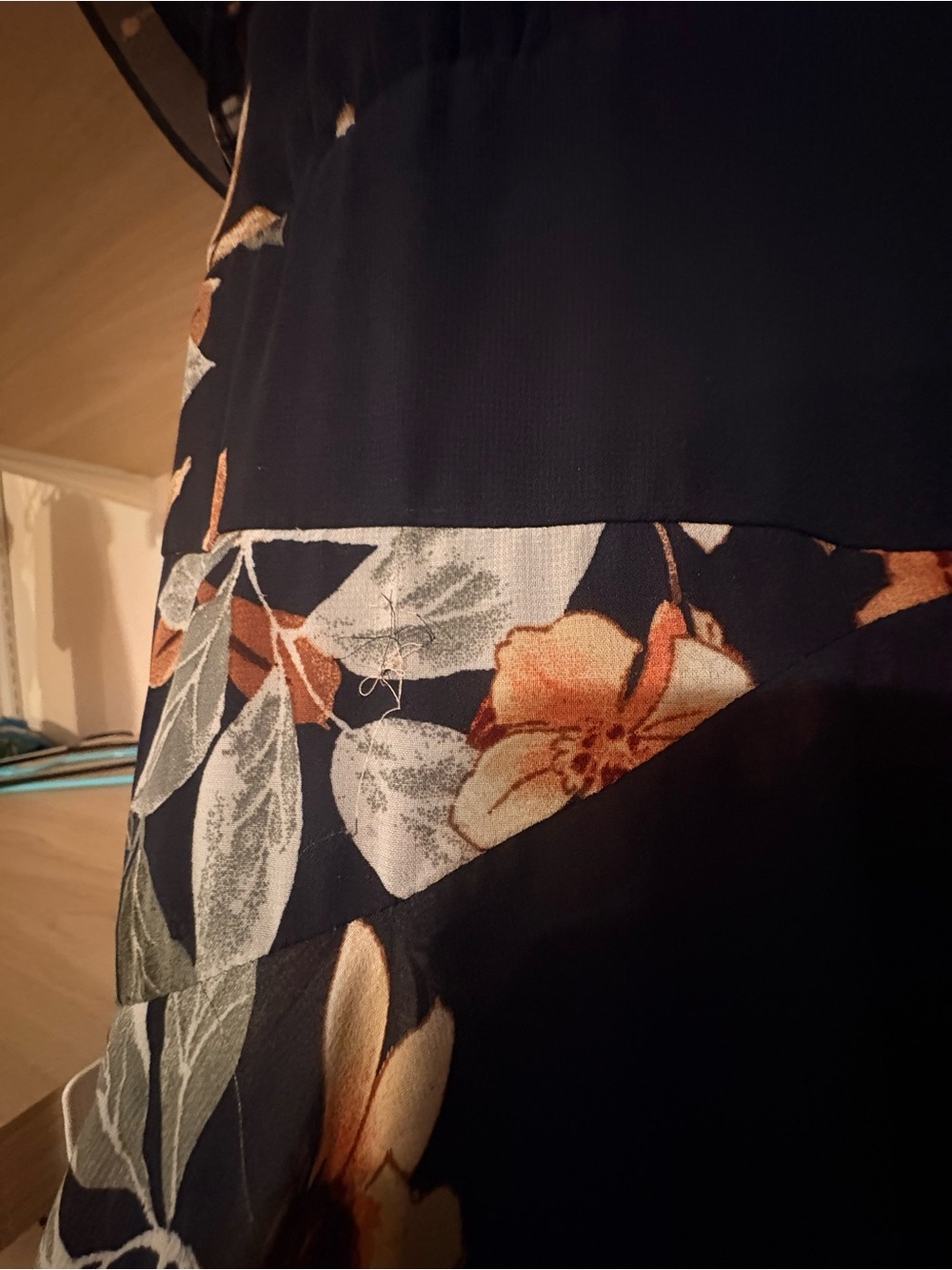 Lulu’s Midnight Mood Navy Blue Floral Print Tiered Maxi Dress - Picture 4 of 4